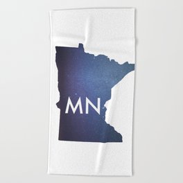 Minnesota Map | Stars and MN Beach Towel