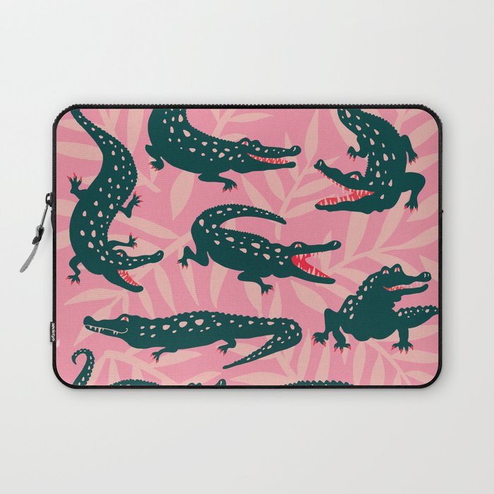 Alligator Collection – Pink & Teal Laptop Sleeve