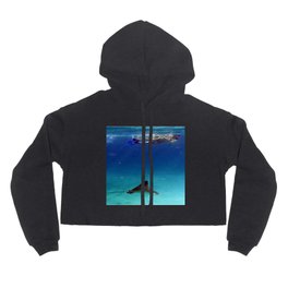 Watercolor People in Nature, AaP, Children 05, and Spotted Eagel Ray, St John, USVI Hoody