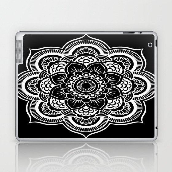 Mandala Black & White Laptop & iPad Skin