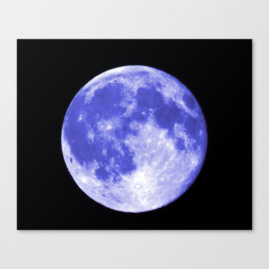 Blue Moon looks like Earth Canvas Print
