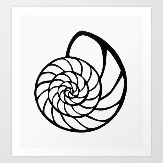 snail shell Art Print