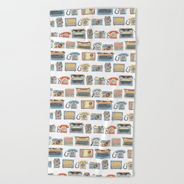 Retro Tech - Nostalgia Beach Towel