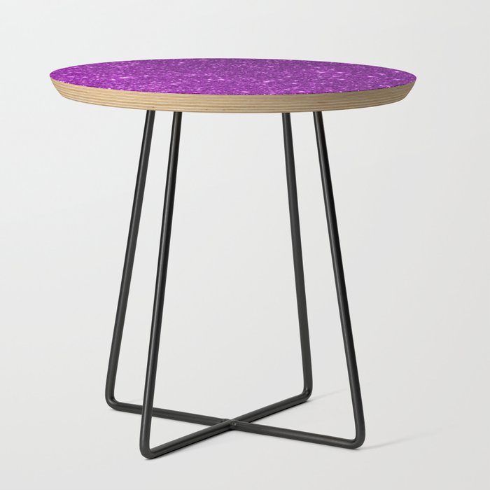 Purple Sparkly Glitter Side Table