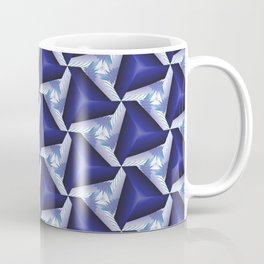 large blue cones on a light blue background with light blue streaks in the center Indian motif Coffee Mug