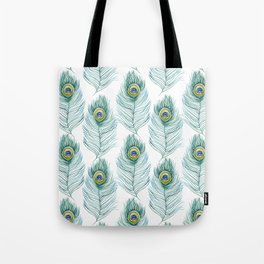 Peacock Feather pattern Tote Bag