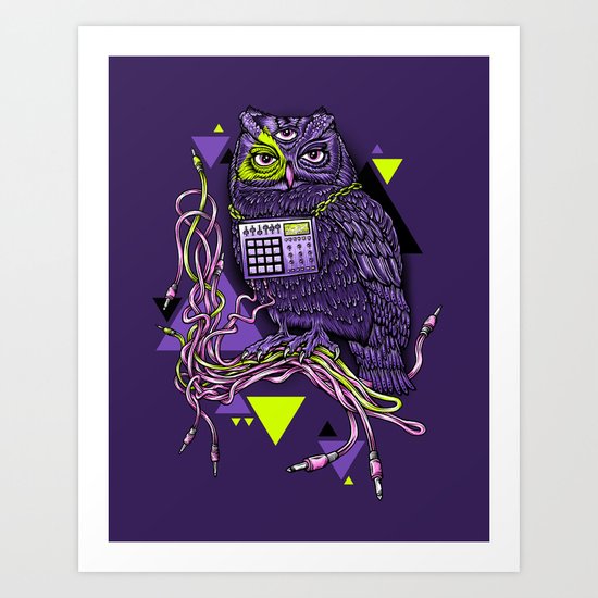 DiscOwl 6c Art Print