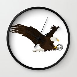 Volleyball Eagle Wall Clock