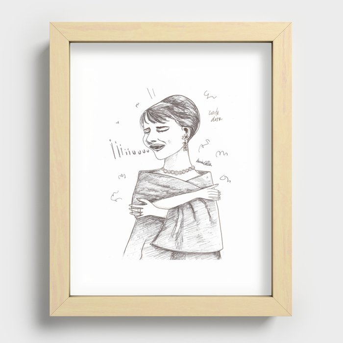 The Sopranos Maria Callas Pencil Drawing Recessed Framed Print By