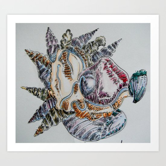 Post Nuclear embroidery Art Print