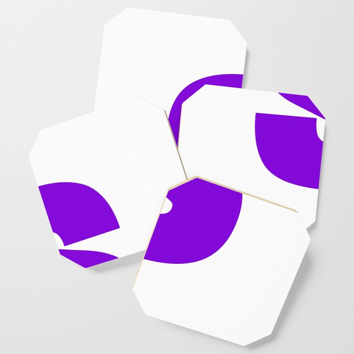 S (Violet & White Letter) Coaster