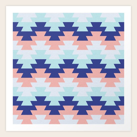 Aztec pattern Art Print