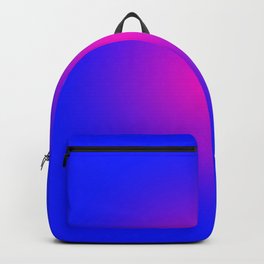 Big day for the blue and magenta   Backpack | Sphere, Ombre, Aura, Blurry, Modern, Radial, Digital, Iridescence, Trendy, Pattern 