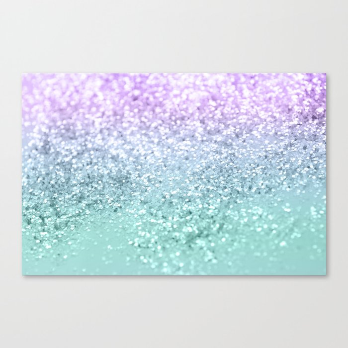 Mermaid Girls Glitter #1 (Faux Glitter) #shiny #decor #art #society6 Canvas Print