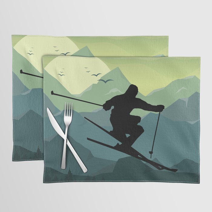 Skier Silhouette Placemat