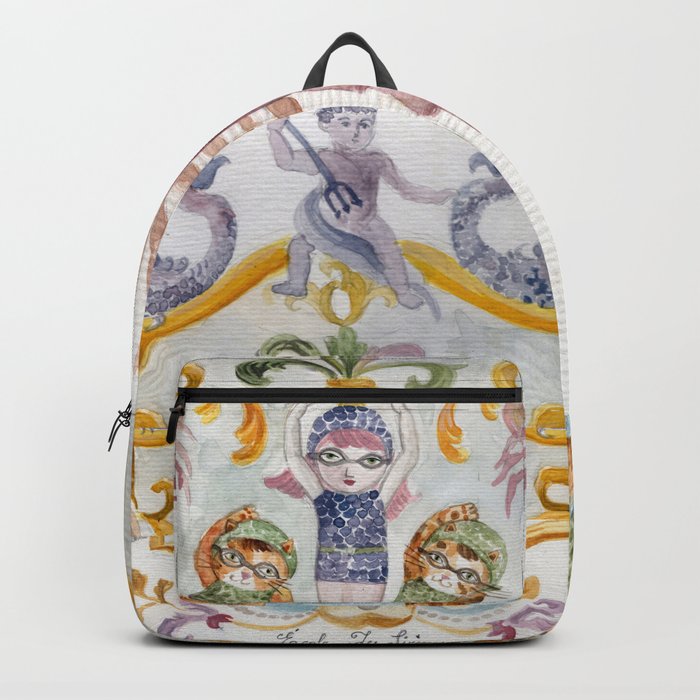 mermaid school backpack