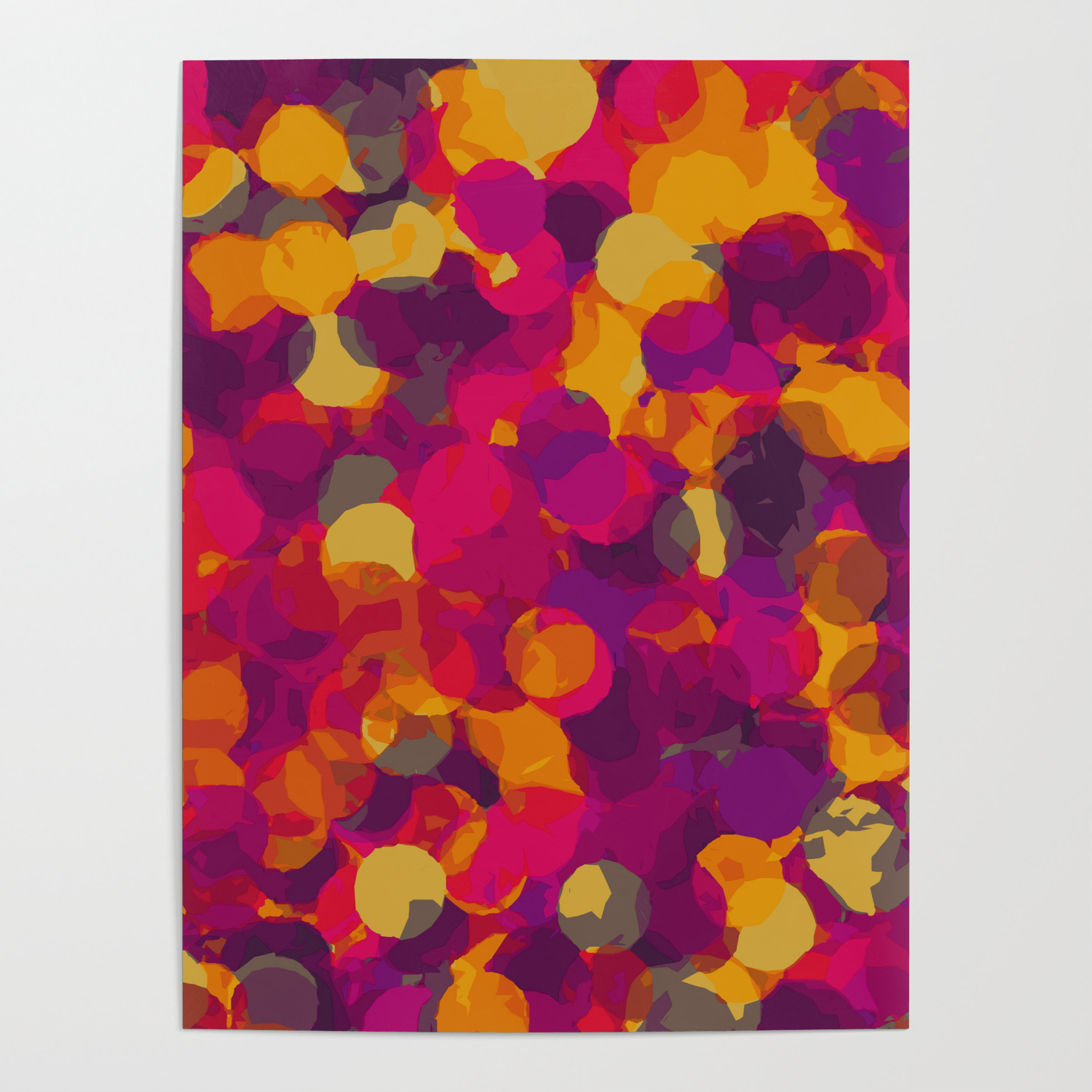 Orange Yellow Pink And Purple Circle Pattern Abstract Background Poster By Timla Society6