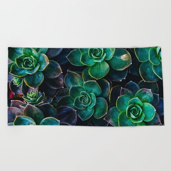 Succulent fantasy Beach Towel