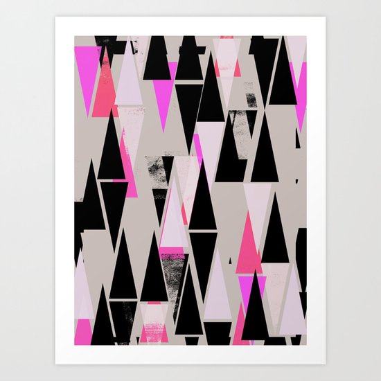 Pink Triangles II Art Print