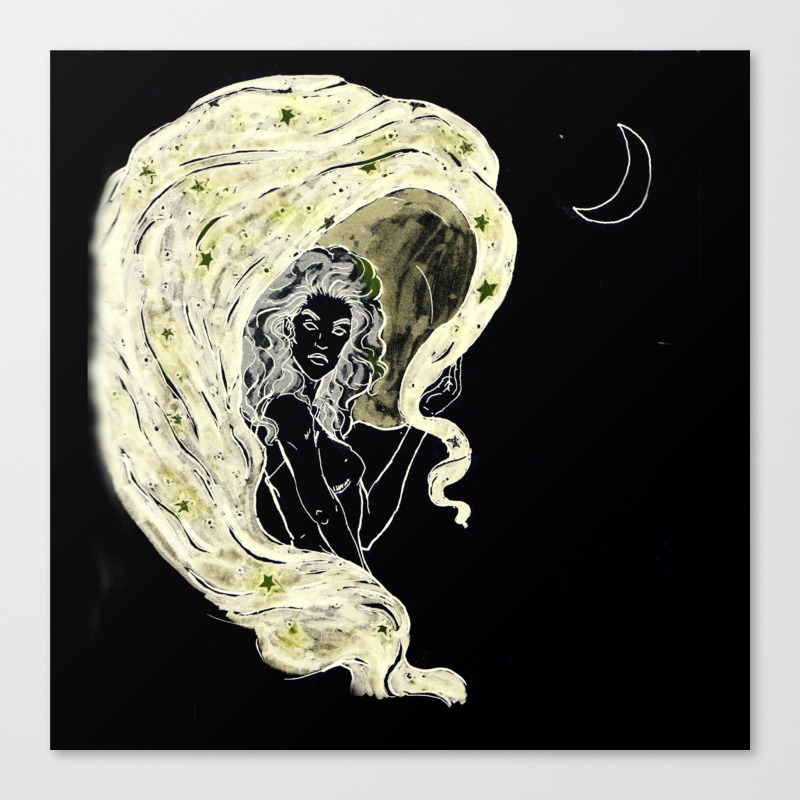 Nyx Goddess Of Night Canvas Print By Ijossi Society6