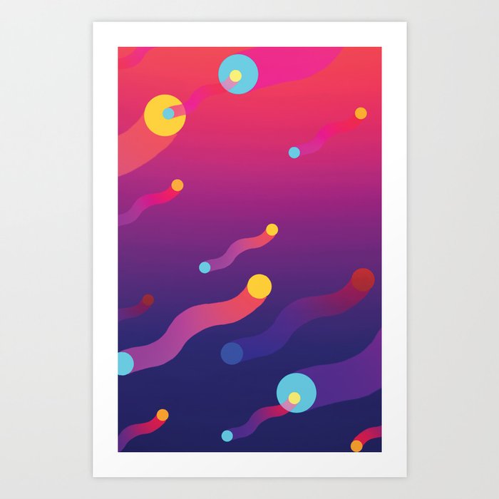 Into the Galaxy Art Print by Amy Wang | Society6