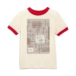 1950s Eames Era Art Crosshairs Taupe Kids T Shirt