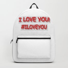 Cute Expression Design "I LOVE YOU!". Buy Now Backpack