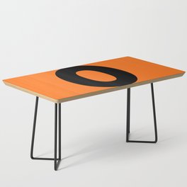letter O (Black & Orange) Coffee Table