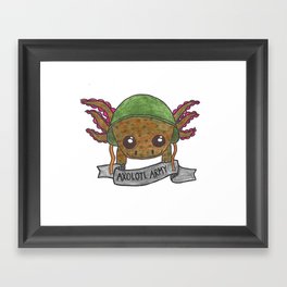 Wild Type Axolotl Framed Art Print