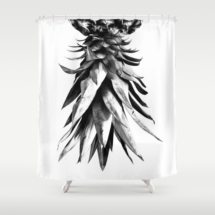 Pineapple Upside Down #1 #tropical #fruit #decor #art #society6 Shower Curtain