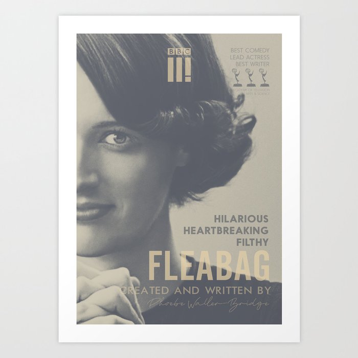 Fleabag, Phoebe Waller-Bridge, british tv comedy, minimalist poster Art Print