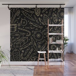 Christmas Minimalist Elegant Pattern Wall Mural