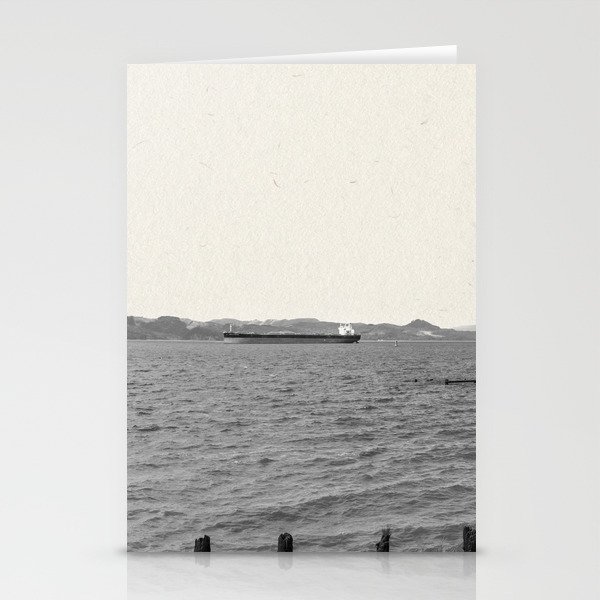 Astoria Oregon | Black and White Panoramic Photography Stationery Cards