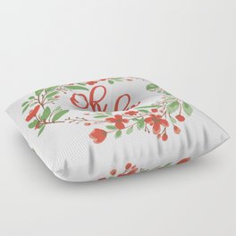 Oh La La - Floral French Sayings Floor Pillow