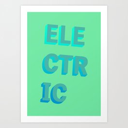 Electric - Typography Art Print