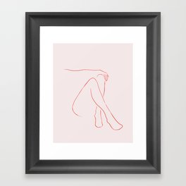 Fugire Study n.3 (carmine pink) Framed Art Print