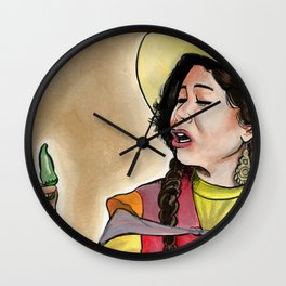 La India Maria Wall Clock | Pop Art, People, Food 