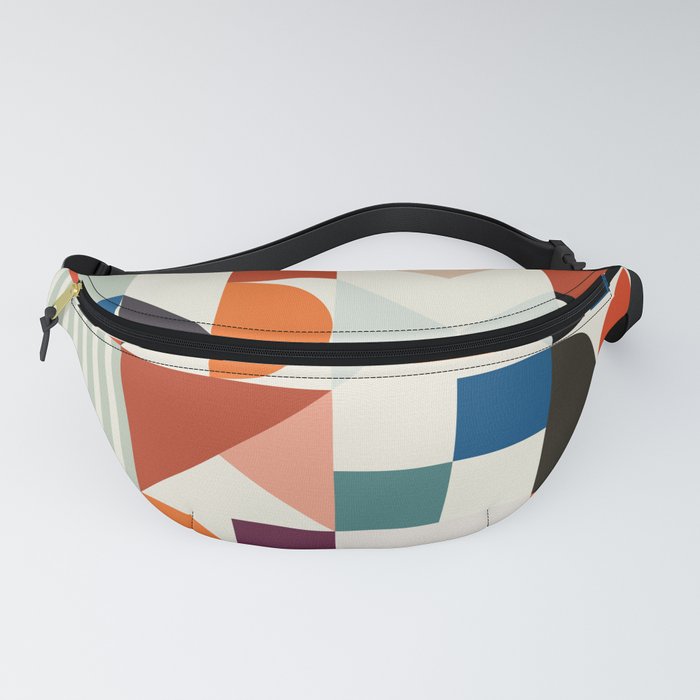 mid century retro shapes geometric Fanny Pack