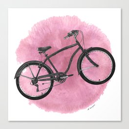 Pink Bicycle Canvas Print
