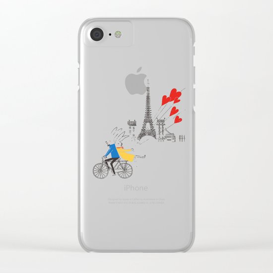 Paris in Love Clear iPhone Case