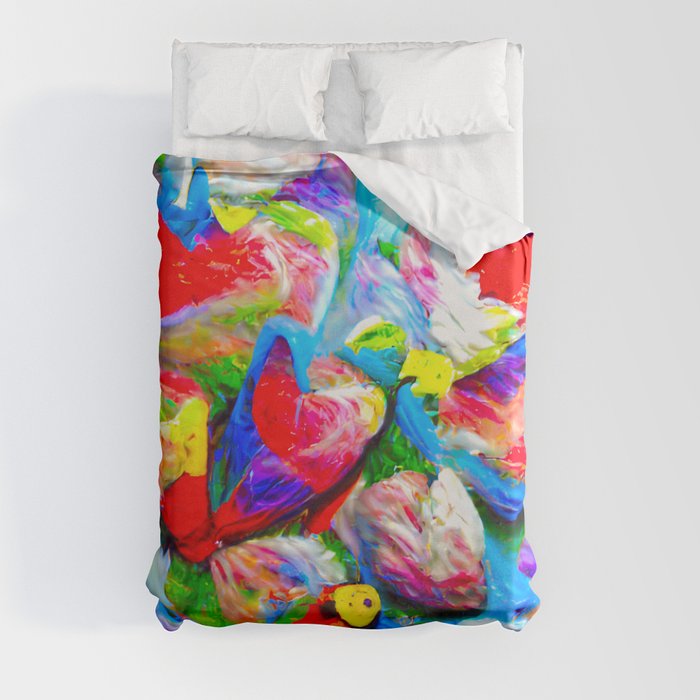 Abstract Hearts Duvet Cover