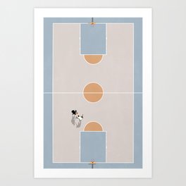 Shooting Hoops From Above  Art Print