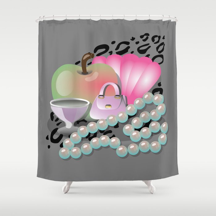 Eclectic Fashion Still Life Shower Curtain