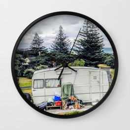 abonded camper in new zealand Wall Clock