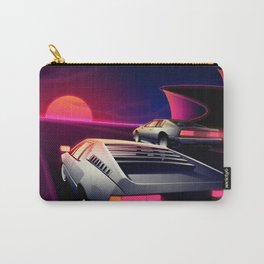Cliffside Racers Carry-All Pouch | Racing, Graphicdesign, Vehicle, Synthwave, 80S, Blacklight, Electro, Motor, Sports, V12 