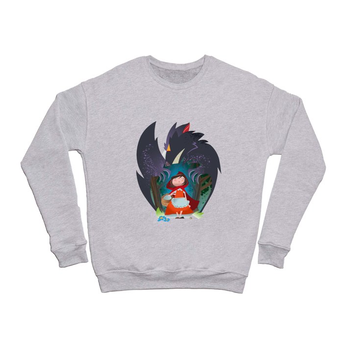 Red and the Wolf Crewneck Sweatshirt
