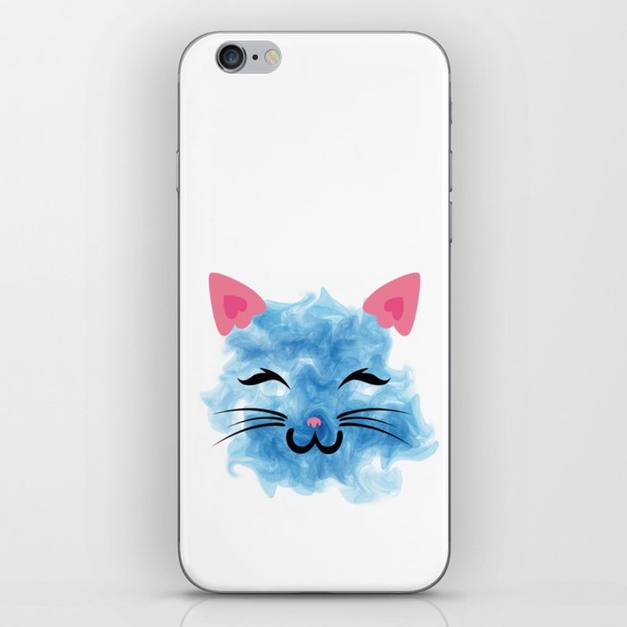 Cat blue Smoke iPhone Skin