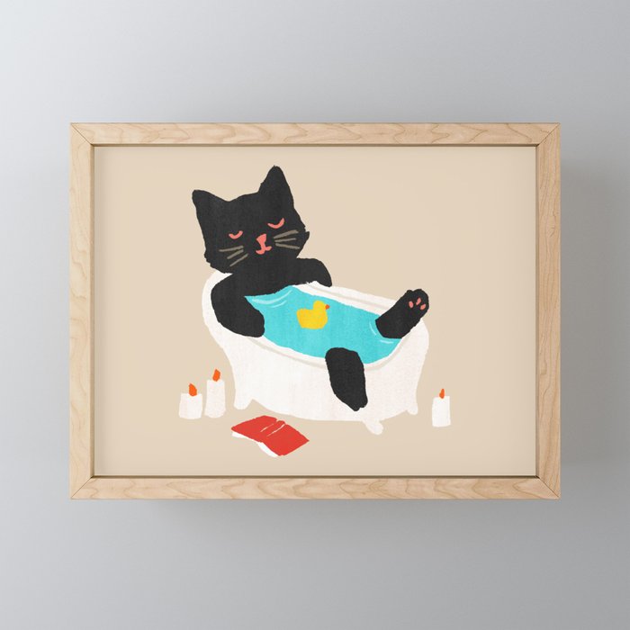 Meow time Framed Mini Art Print