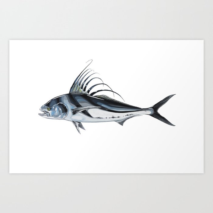 Roosterfish Art Print by RitterCraft Art | Society6