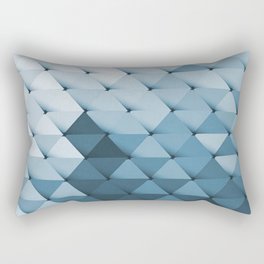 Triangles Ocean Turquoise Rectangular Pillow